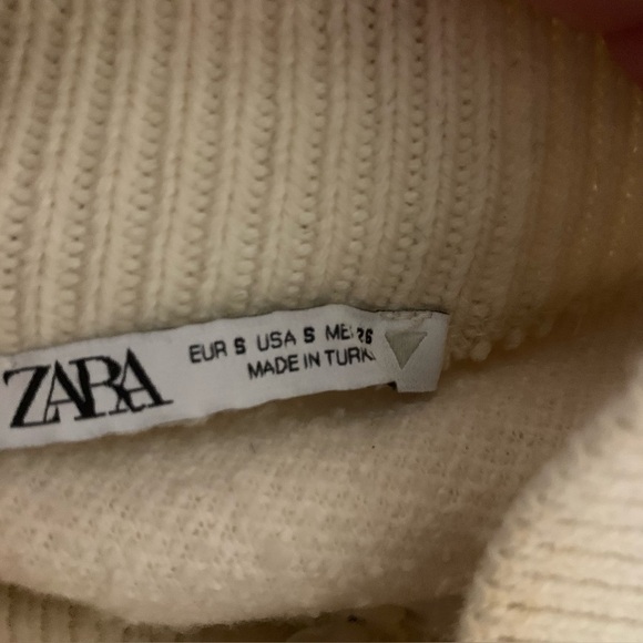 Zara Sleeveless High Neck Sweater S Knitted Top Vest Pullover - Picture 7 of 8